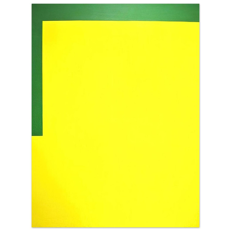 Carmen Herrera  More yellow less green  1989 Aluminum Print