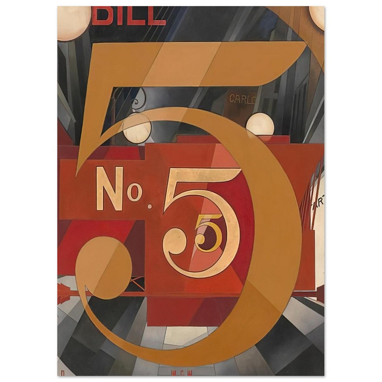Charles Demuth I Saw the Figure 5 in Gold William Carlos Williams 1928 Print