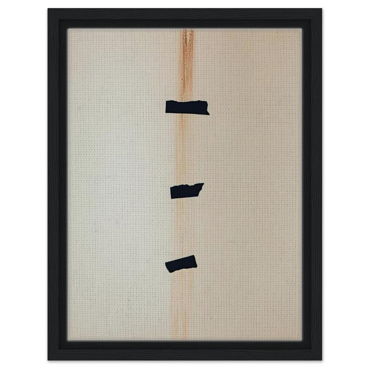 Antoni Tapies  LES TROIS NOIRS 1976 Framed Canvas