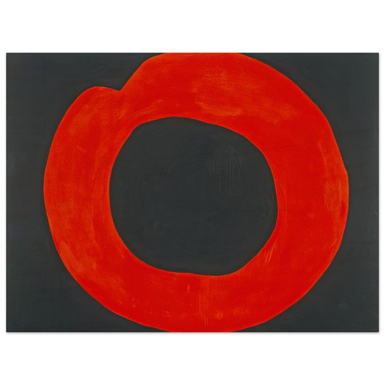 Jiro Yoshihara  Red Circle on Black  1965 Wood Print