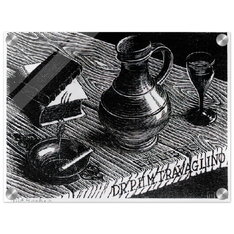 MC Escher  BOOKPLATE DR P H M TRAVAGLINO Acrylic Print