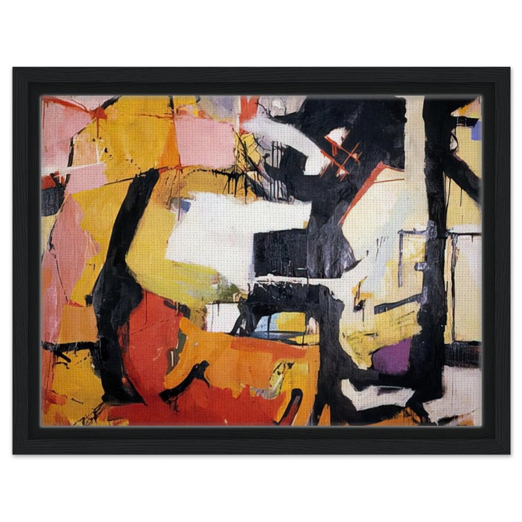 Audrey Flack  ABSTRACT FORCE HOMAGE TO FRANZ KLINE 1952 Framed Canvas