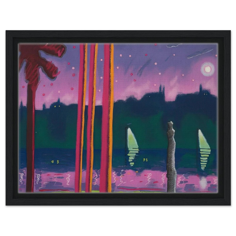 Carlos Almaraz  Suave Como La Noche  1982 Framed Canvas