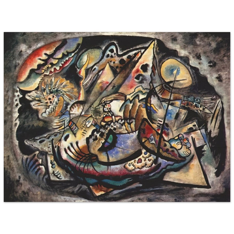Wassily Kandinsky  GREY OVAL 1917 Wood Print