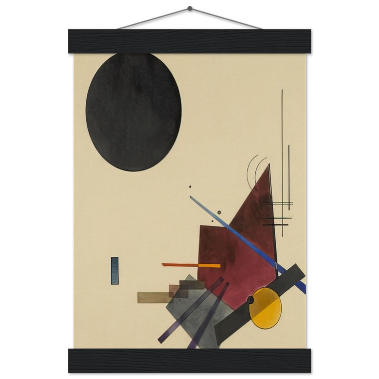 Kandinsky BLACK RELATIONSHIP Museum-Quality Matte Paper Poster with Hanger
