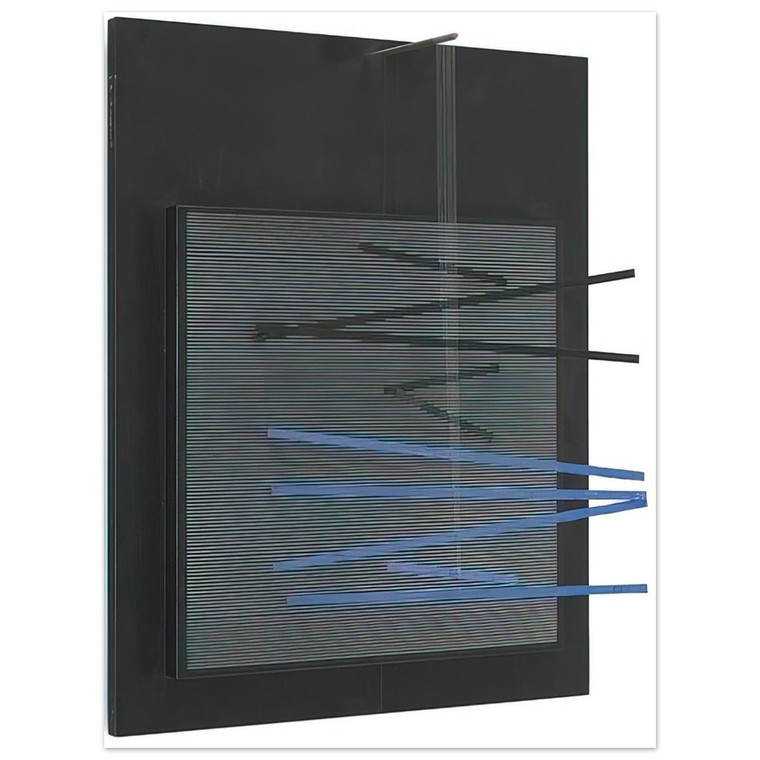 Jesus Rafael Soto  PETITE VIBRATION BRIQUE ET NOIRE 1966 Aluminum Print