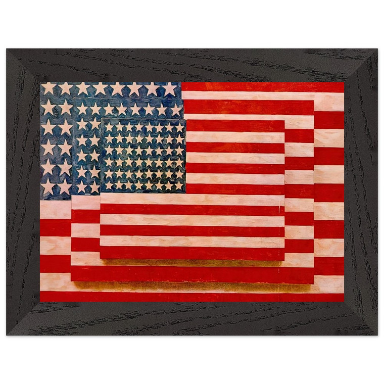 Jasper Johns  THREE FLAGS 1958 Premium Wooden Framed Art Print / Poster