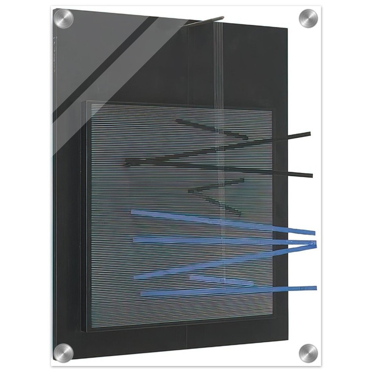 Jesus Rafael Soto  PETITE VIBRATION BRIQUE ET NOIRE 1966 Acrylic Print