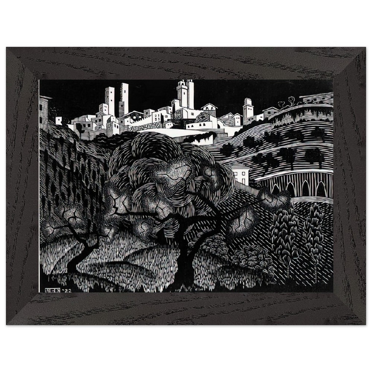 MC Escher  ESCHER 10 Premium Wooden Framed Art Print / Poster