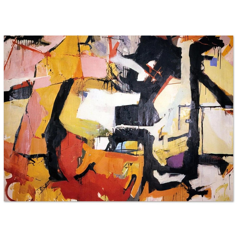 Audrey Flack Abstract Force Homage Franz Kline 1952 Art Print