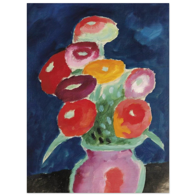 Alexej von Jawlensky  BLUMEN IN EINER VASE 1918 Wood Print