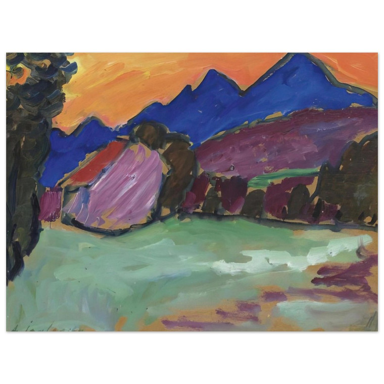 Alexej von Jawlensky  ROTER ABEND BLAUE BERGE 1910 Aluminum Print