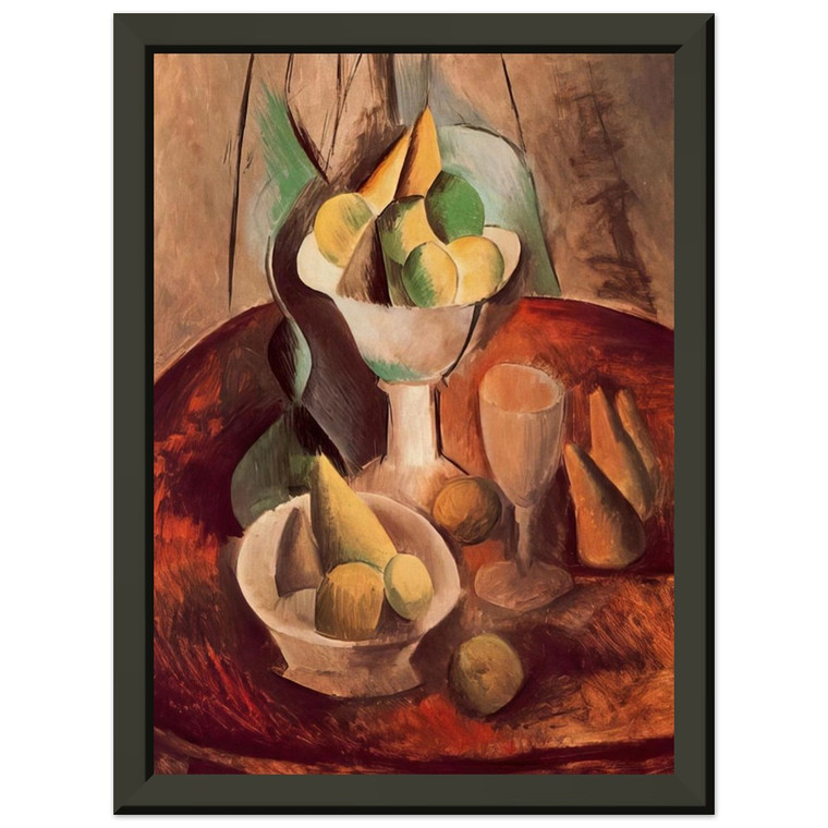 Pablo Picasso  Fruit in a Vase  1909 Premium Metal Framed Art Print / Poster