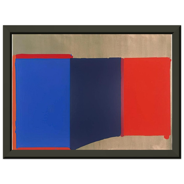 John Hoyland  Blues Reds  1969 Premium Metal Framed Art Print / Poster