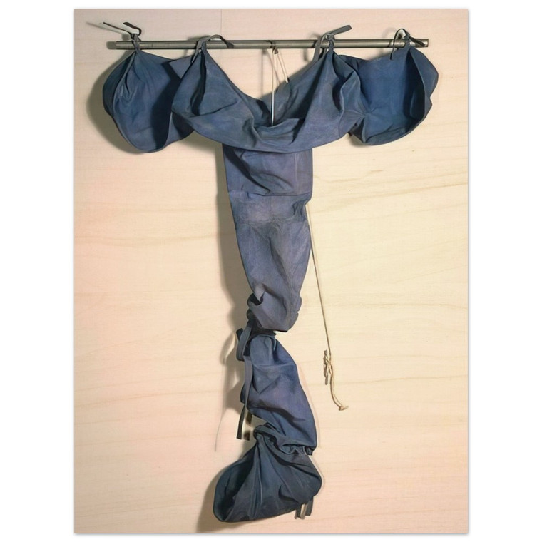 Claes Oldenburg  SOFT DRAINPIPE BLUE COOL VERSION 1967 Wood Print