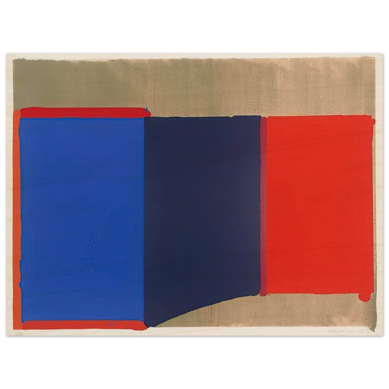 John Hoyland  Blues Reds  1969 Wood Print