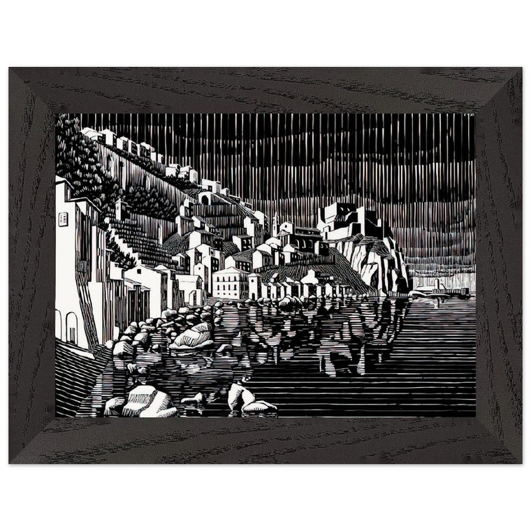 MC Escher Scilla 1931 Premium Wooden Framed Art Print / Poster