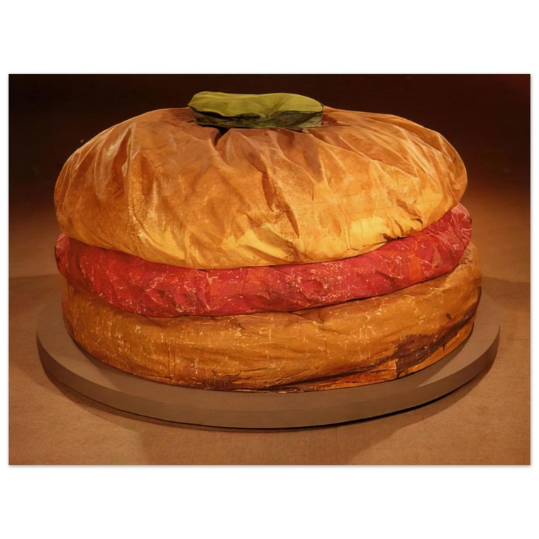 Claes Oldenburg  FLOOR BURGER GIANT HAMBURGER 1962 Wood Print