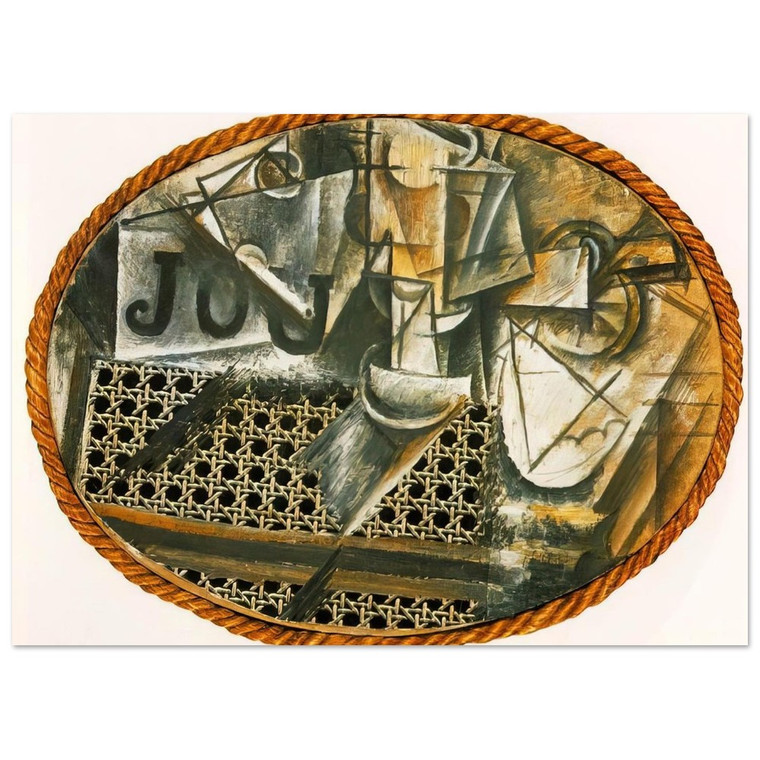 Pablo Picasso  Still Life with Caned Chair Fine Art Poster / Art Print