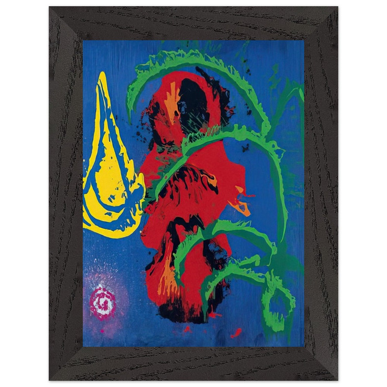 John Hoyland  Yellow Boat 7898  1998 Premium Wooden Framed Art Print / Poster