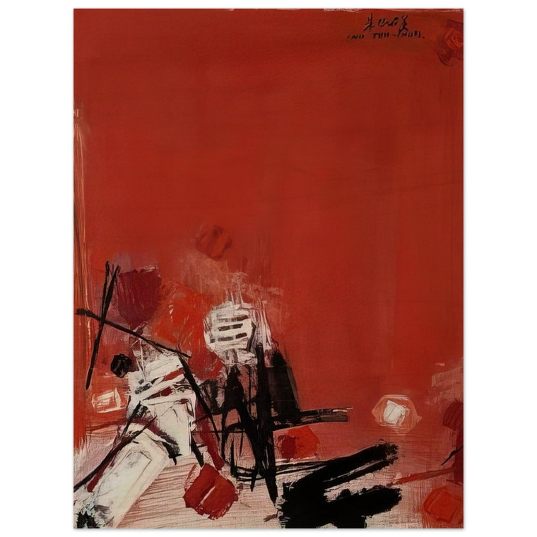 Chu teh Chun  COMPOSITION ROUGE Wood Print