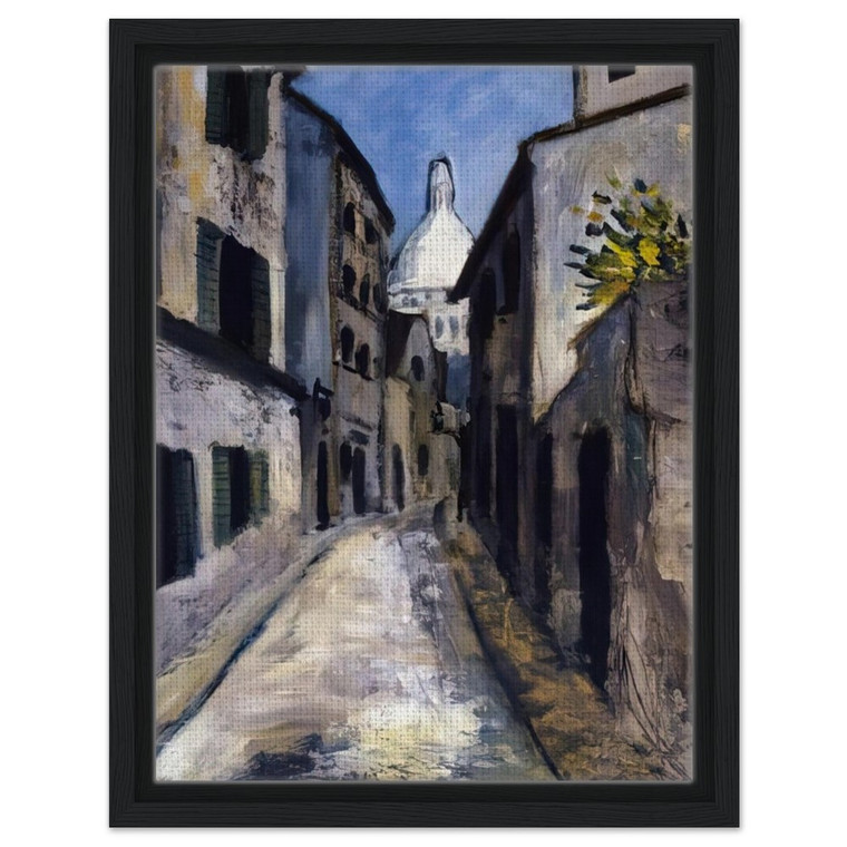 Maurice Utrillo  SAINT RUSTIQUE STREET Framed Canvas
