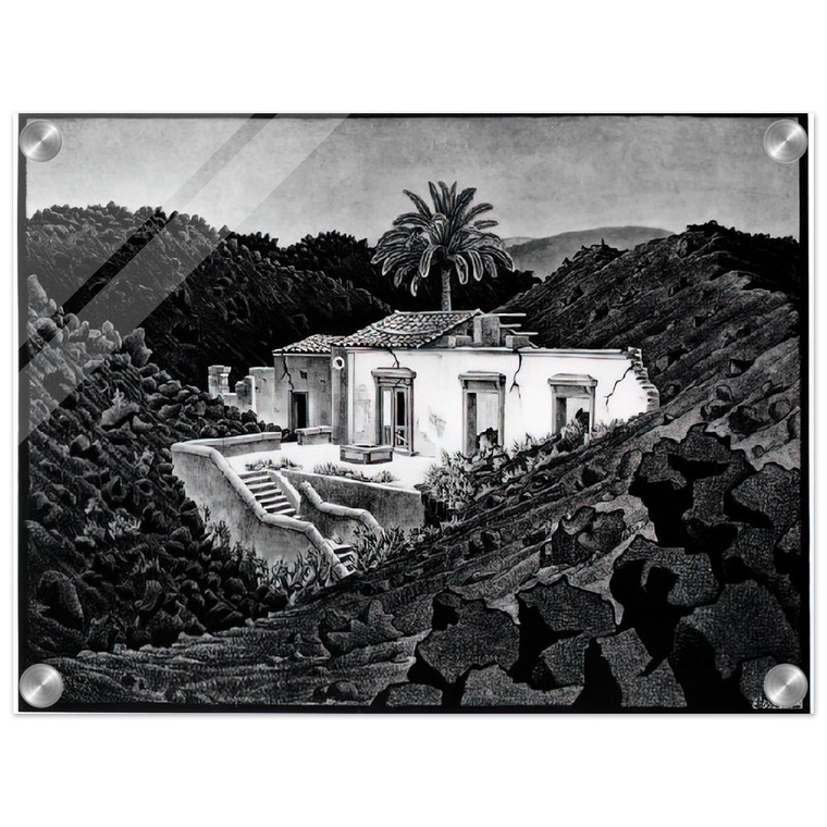 MC Escher  HOUSE IN THE LAVA NEAR NUNZIATA Acrylic Print
