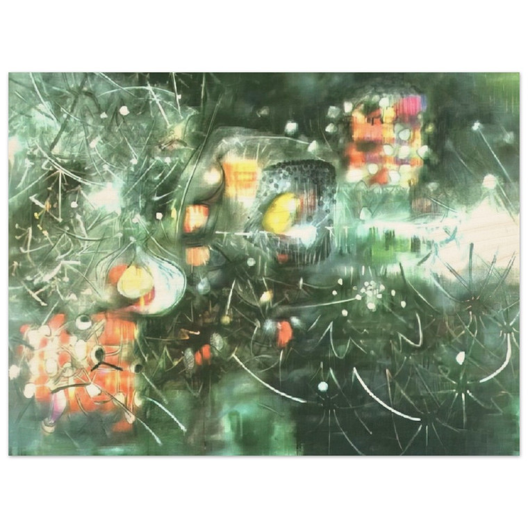 Roberto Matta  TO GIVE PAINLESS LIGHT 1955 Wood Print