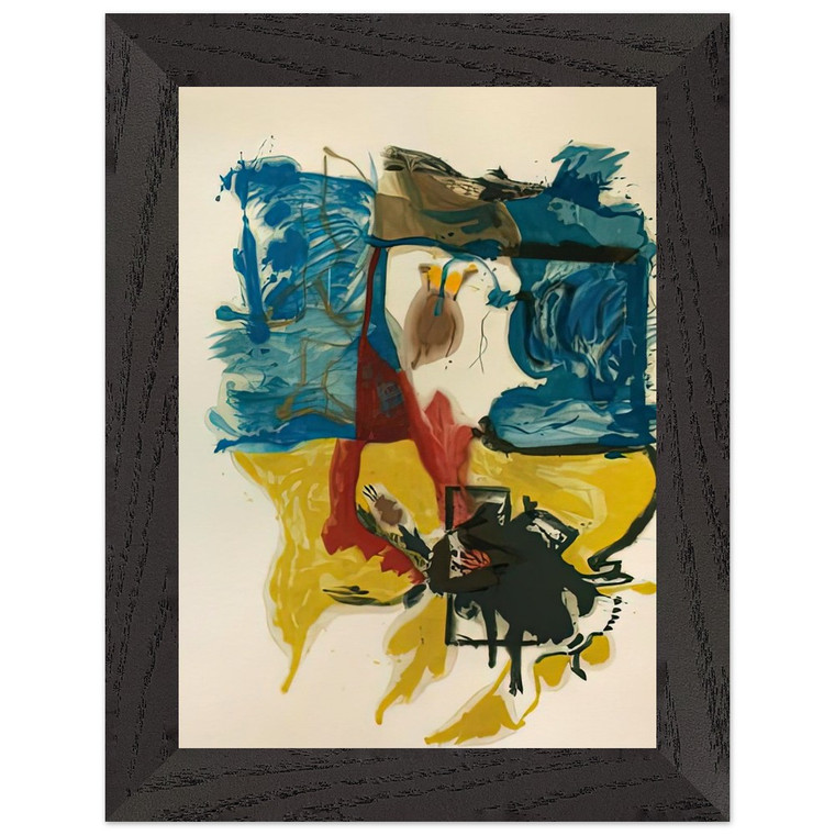 Helen Frankenthaler  Beach Scene 1961 Premium Wooden Framed Art Print / Poster