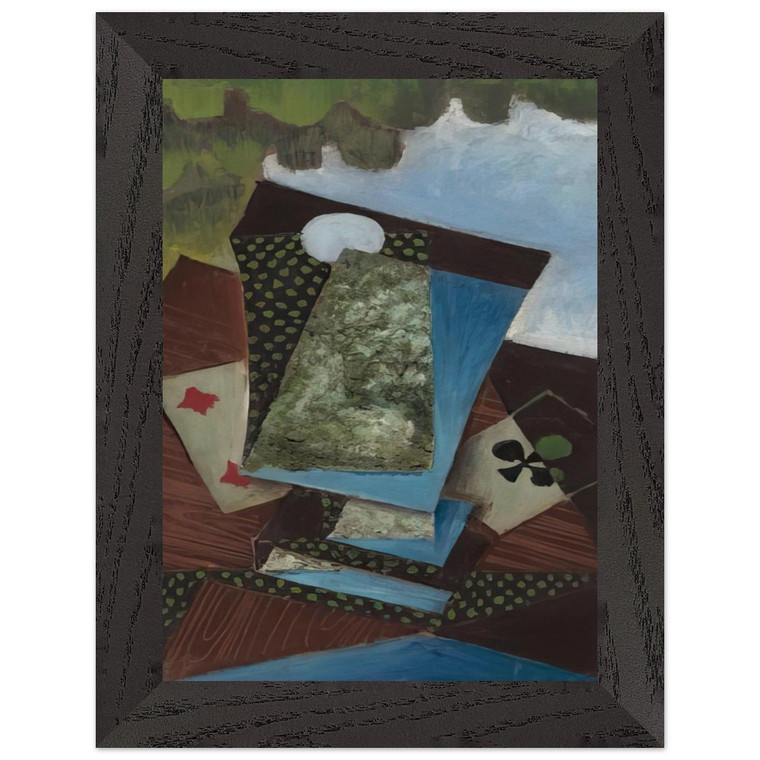 Juan Gris ACE OF CLUBS FOUR DIAMONDS Premium Wooden Framed Art Print / Poster