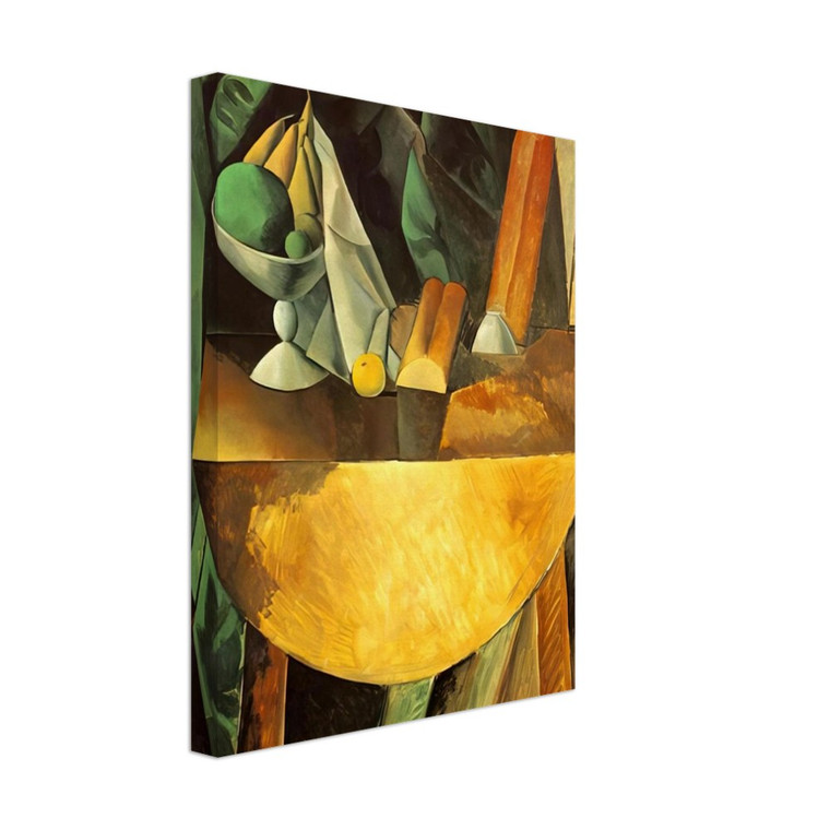 Pablo Picasso  Bread and dish with fruits on the table Canvas