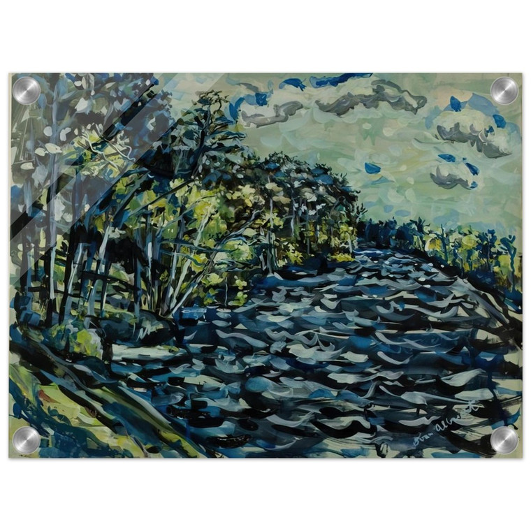 Ivan Albright  ST MARY S BLACK RIVER IS BLUE GEORGIA 1964 Acrylic Print