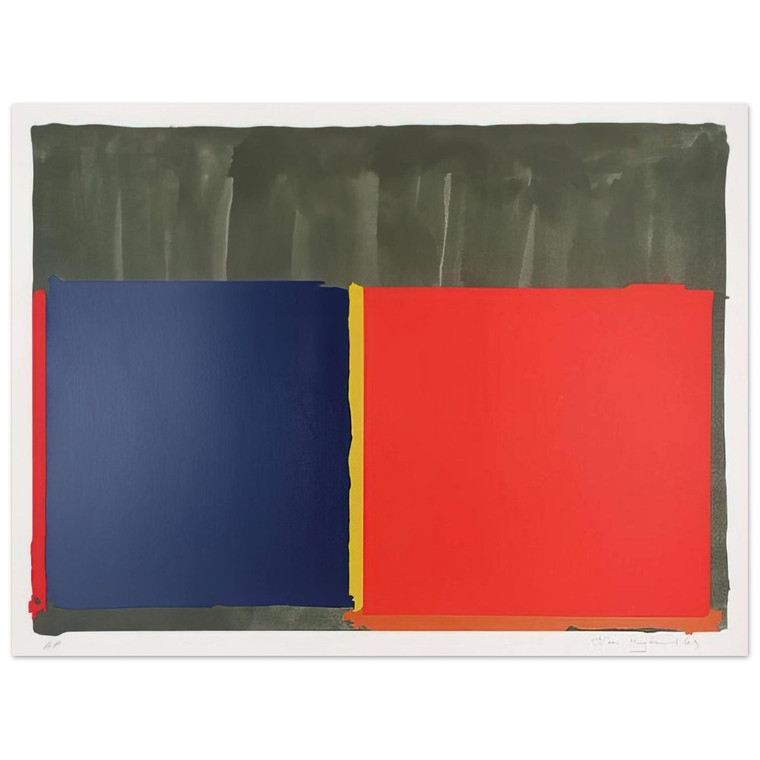 John Hoyland  Red Blue  1969 Aluminum Print