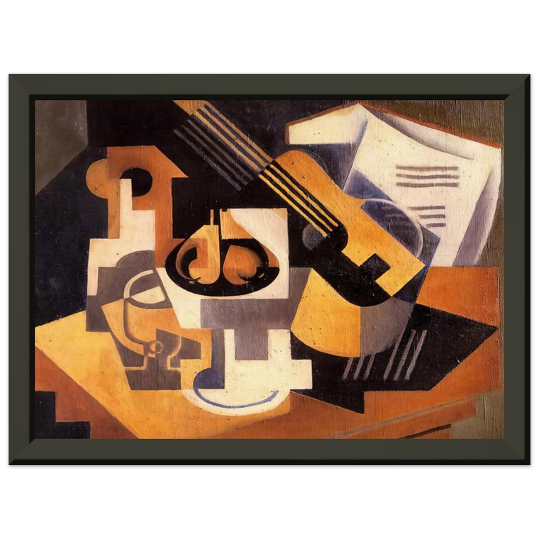 Juan Gris GUITAR AND FRUIT BOWL ON A TABLE 1918 Metal Framed Art Print