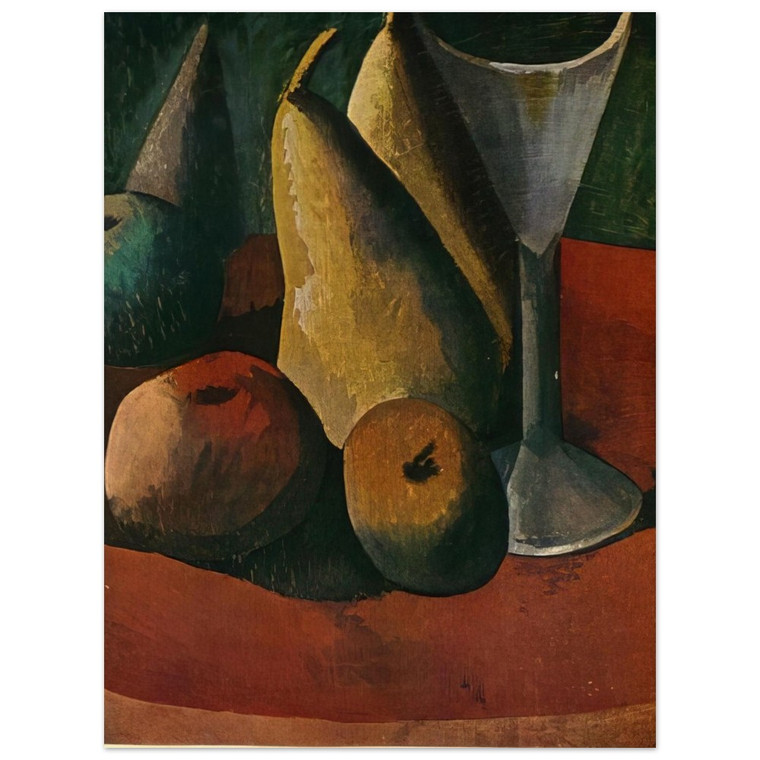 Pablo Picasso  Glass and fruits Wood Print