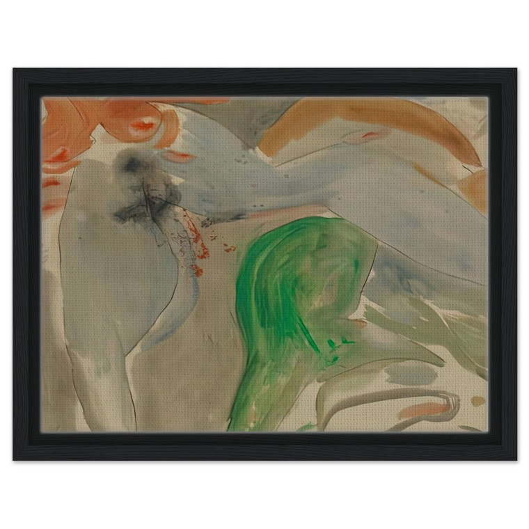 Helen Frankenthaler  Scene with Nude 1952 Framed Canvas