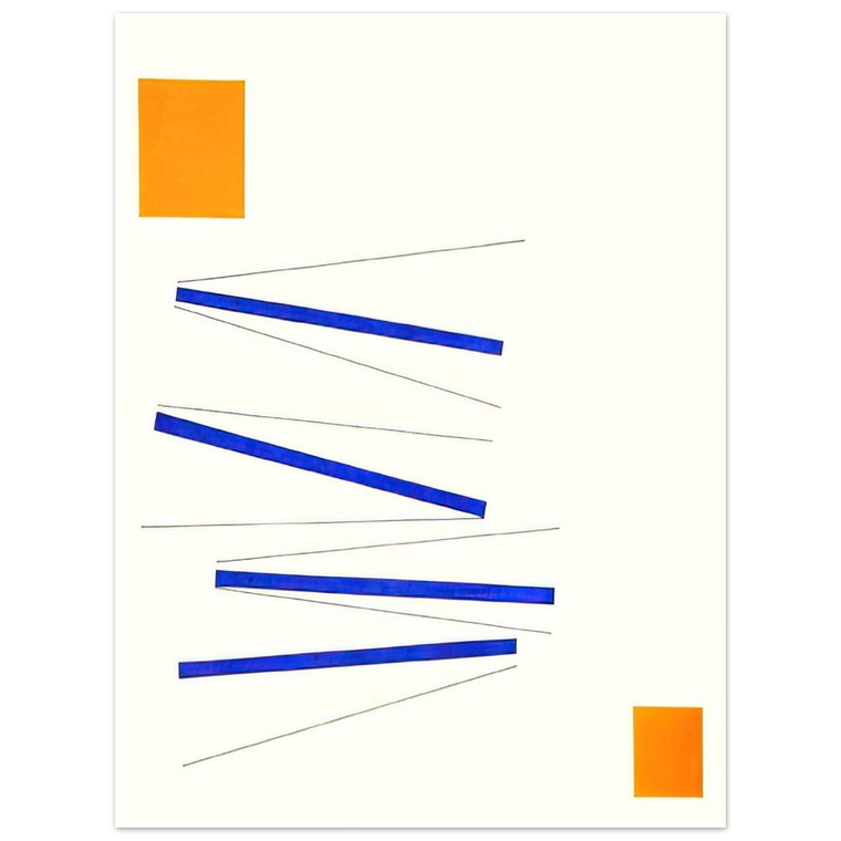 Lygia Pape  Relief in Orange and Blue  1956 Aluminum Print