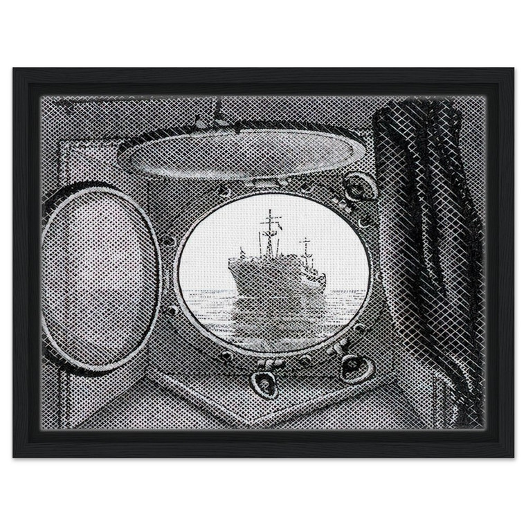MC Escher  PORTHOLE Framed Canvas