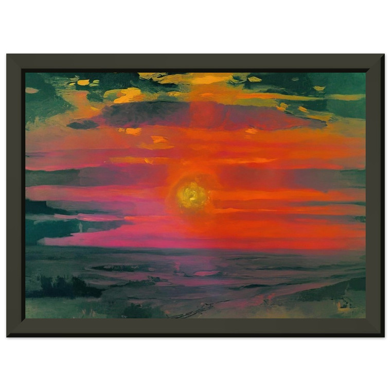 Kuindzhi Winter Sea Sunset Premium Metal Framed Art Print / Poster