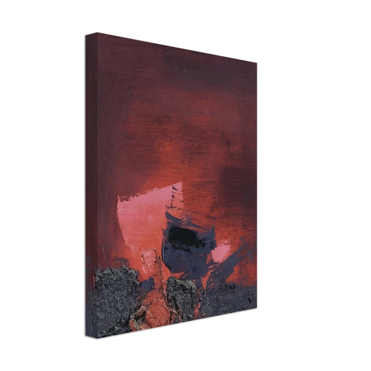 Luis Feito  SIN T TULO ABSTRACCI N EN ROSO Y NEGRO Canvas