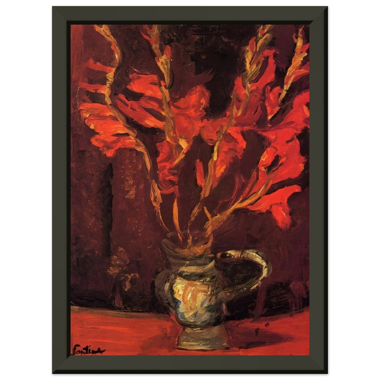 Chaim Soutine  GLADIOLI 1919 Premium Metal Framed Art Print / Poster