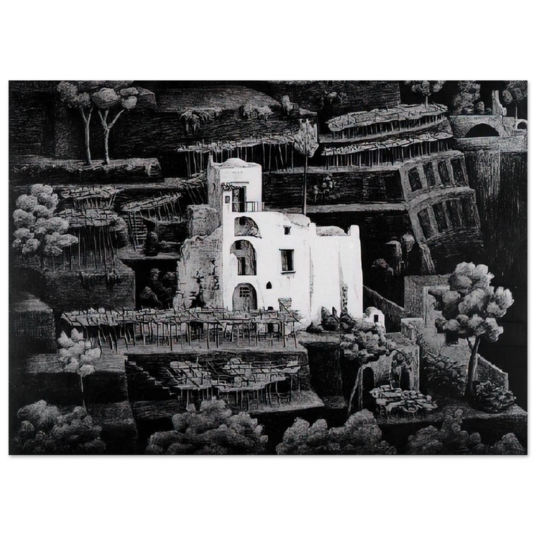 MC Escher  FARMHOUSE RAVELLO Fine Art Poster / Art Print