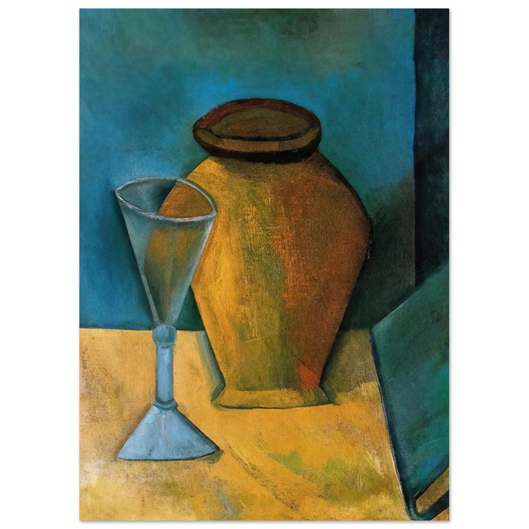 Pablo Picasso  Pot Glass and Book  1908 Fine Art Poster / Art Print