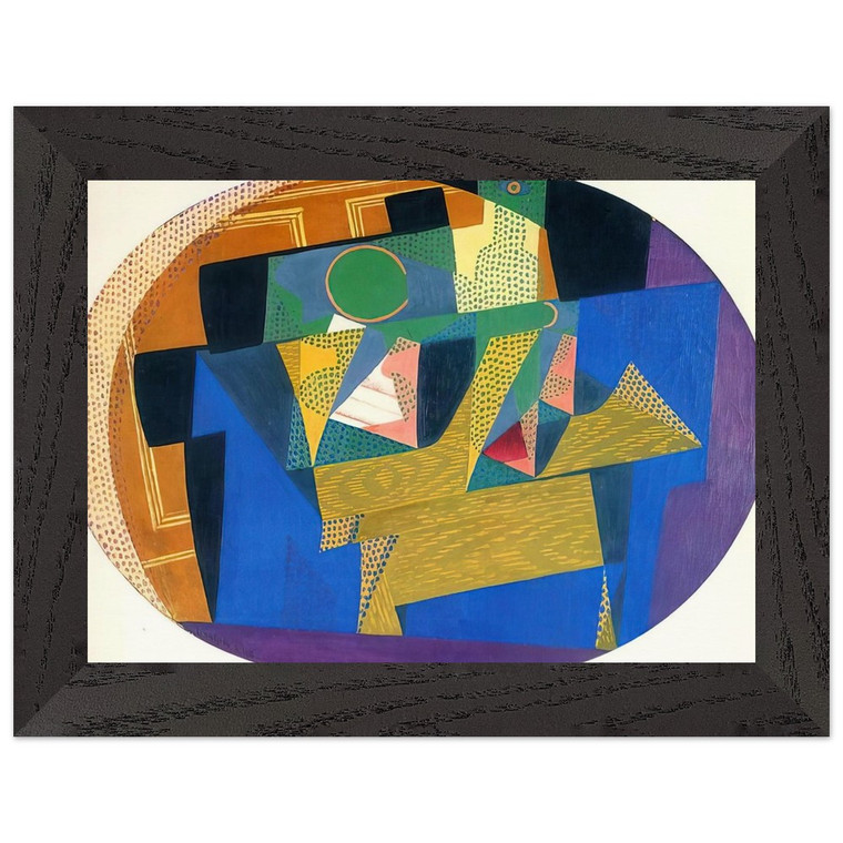 Juan Gris  FRUIT BOWL WITH BOTTLE Premium Wooden Framed Art Print / Poster