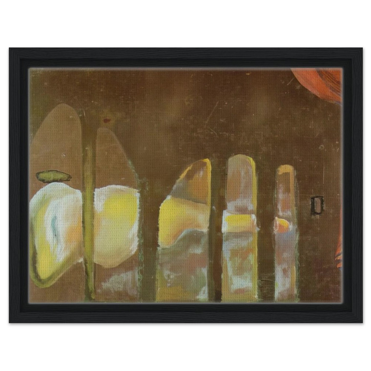 Salvador Dali  GREAT TAPEWORM MASTURBATOR APPEARS BEHIND ARCADES Framed Canvas