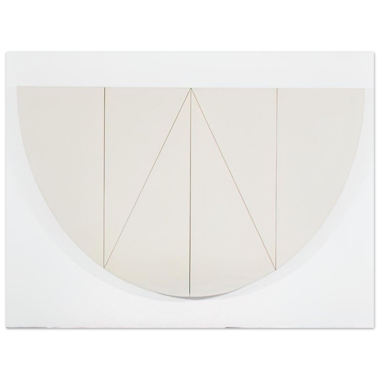 Robert Mangold  1 2 MANILLA CURVED AREA 1967 Aluminum Print