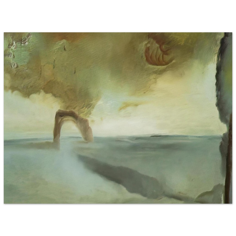 Salvador Dali Landscape Rock Triumphal Arch Aluminum Print