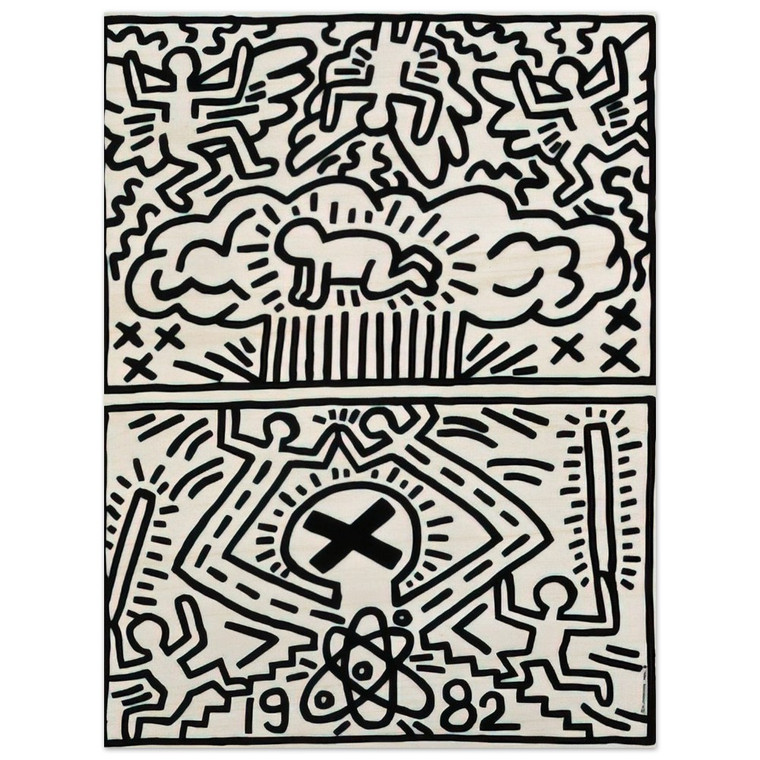 Keith Haring  ANTI NUCLEAR RALLY 1982 N1 Wood Print