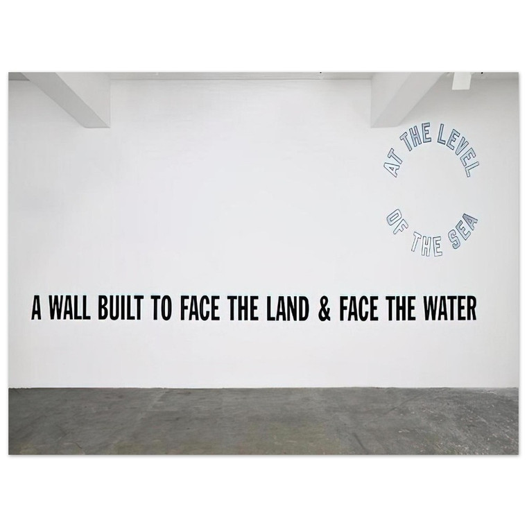Lawrence Weiner  A Wall Built  2008 Aluminum Print