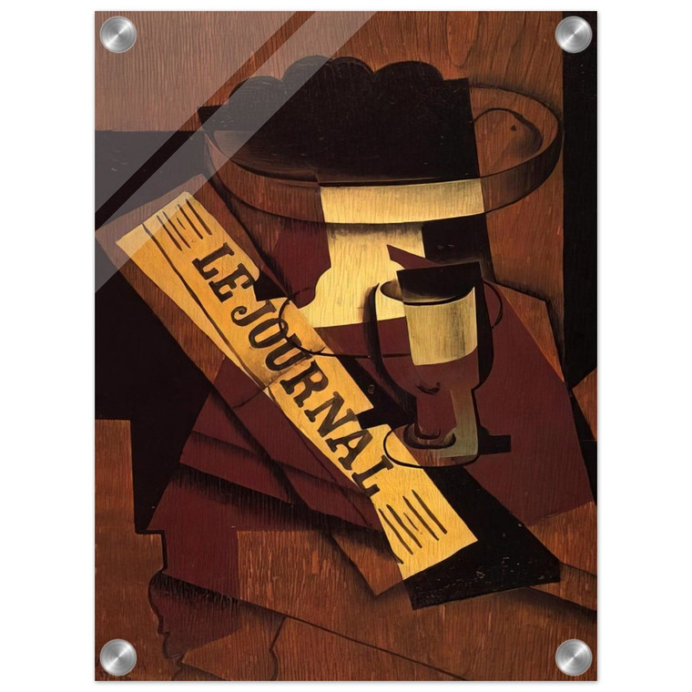 Juan Gris  FRUIT DISH GLASS AND NEWSPAPER 1916 Acrylic Print